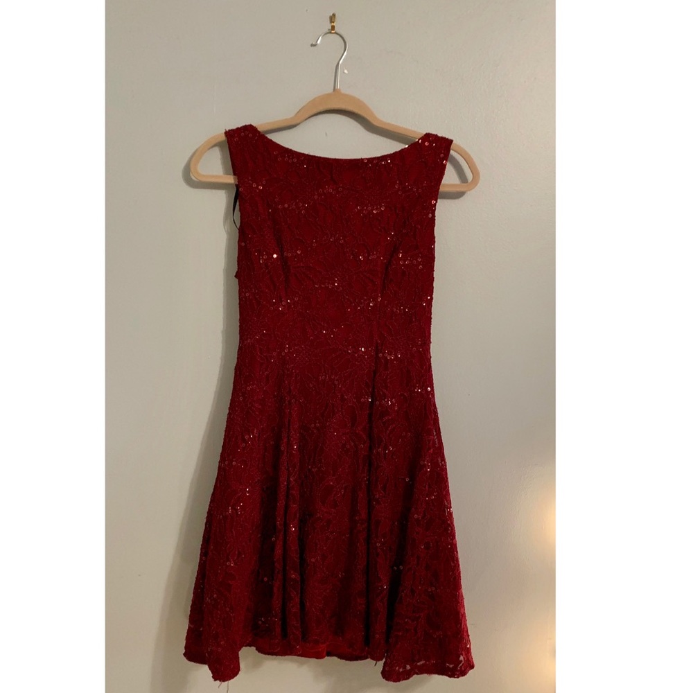 Maroon Lace Evening/Cocktail Dress